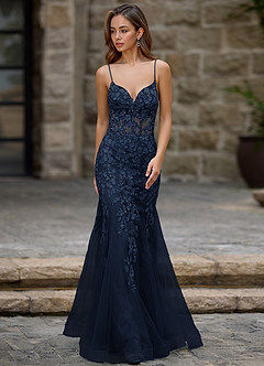 Dentelle Marynarka Wojenna Suknia balowa syrena image5