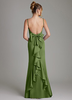 Azazie Zherra Bridesmaid Dresses Juniper Mermaid Bow Stretch Satin Dress image5