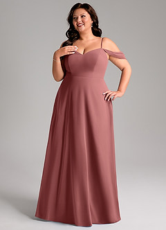 Azazie Marley Bridesmaid Dresses Amethyst A-Line Off the Shoulder Chiffon Convertible Dress image14