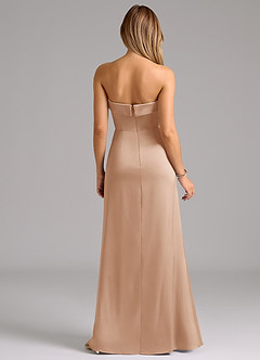 Azazie Aretha Bridesmaid Dresses English Rose A-Line Strapless Stretch Satin Convertible Dress image7