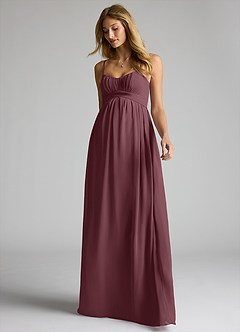 Azazie Llana Maternity Bridesmaid Dresses A-Line Chiffon Floor-Length Dress image3