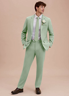 front Ethan Dusty Sage Refined Weave Suit