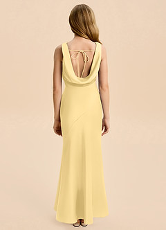 Azazie Rylina Junior Robe Sirène en Satin extensible Beurre image2