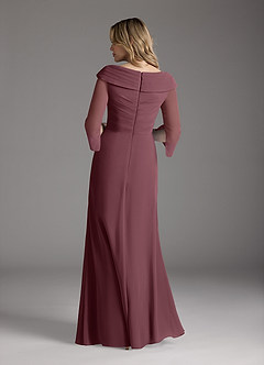 Azazie Jaycee Mother of the Bride Dresses Sangria A-Line Chiffon Dress image6