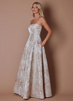 Lory Gold Taupe Gown image6