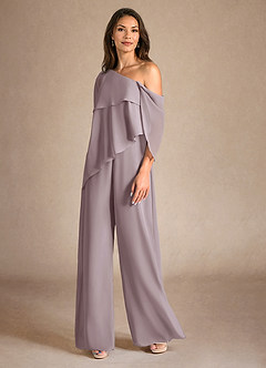 Azazie Halima vestidos de madre de la novia Vestido de Atardecer de Gasa de Mono/Traje de pantalón con Corte Lateral image2