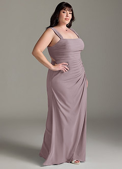 Azazie Jesaphine Bridesmaid Dresses Dusk Sheath Bow Chiffon Dress image10