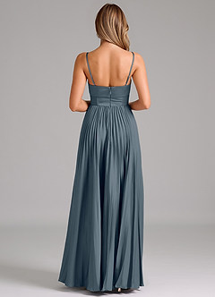 Azazie Tyla Robes de demoiselle d'honneur Robe Trapèze en Satin extensible Encolure en Forme de Cœur Violet Crépusculaire image2