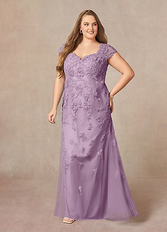 Azazie Marbella Mother of the Bride Dresses Wisteria Mermaid Queen Anne Sequins Lace Dress image10