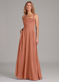 Azazie Shaude Bridesmaid Dresses MAI TAI A-Line Pleated Chiffon Dress image3