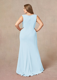 Azazie Juliane Mother of the Bride Dresses Sky Blue Mermaid Sequins Lace Dress image7