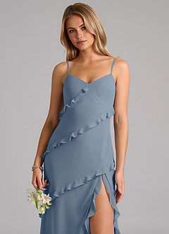 Azazie Nancie Bridesmaid Dresses Twilight Mermaid Ruched Chiffon Dress image7