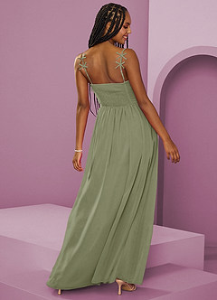 Barbie ♥ Azazie Bridesmaid Dresses Pistachio A-Line Pleated Chiffon Dress image2