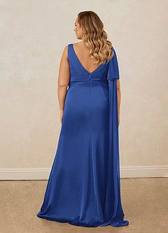 Christian Siriano Bridal for Azazie 1011 Bridesmaid Dresses Royal Blue Mermaid Bow Stretch Satin Dress image19