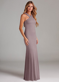 Azazie Doretta Bridesmaid Dresses Dusk Mermaid Pleated Chiffon Dress image4