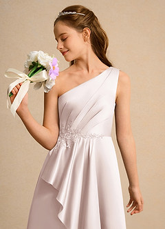 Azazie Taffy Junior Formal Flower Girl Klänningar Klä A-Line i Matt satäng Spets image6