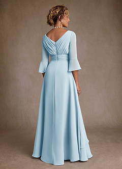 Azazie Eire Mother of the Bride Dresses Sky Blue A-Line Pleated Chiffon Dress image2