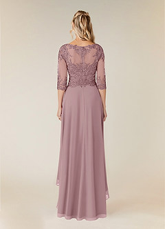 Azazie Monza Mother of the Bride Dresses Dusty Rose A-Line Lace Chiffon Dress image3
