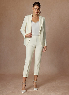 front Kennedy Ivory Performance-Blazer mit raffiniertem Webmuster