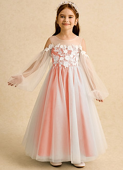 Azazie Zimi vestidos de niña de las flores Vestido de Atardecer de Tul de Princesa con Escote de Corazón image2