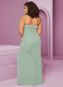 Barbie ♥ Azazie Bridesmaid Dresses Agave Sheath Chiffon Dress image10