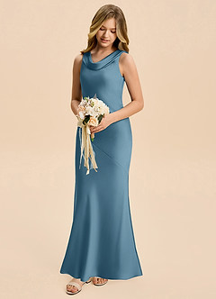 Azazie Rylina Junior Bermuda Mermaid Stretch Satin Dress image1