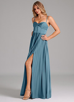 Azazie Tyla Bridesmaid Dresses Bermuda A-Line Sweetheart Neckline Stretch Satin Dress image6