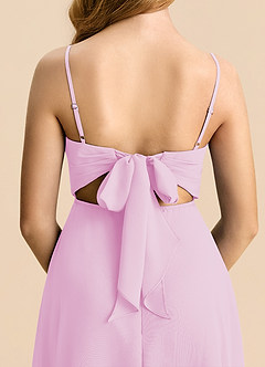 Azazie Shale A-Linie Schleifen Chiffon Kleid Bonbonrosa image6