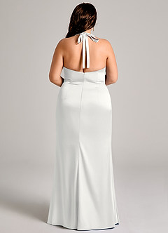 Azazie Valerie Suknie dla druhen Syrena Pofałdowany Satyna elastyczna Do ziemi Sukienka image12