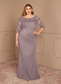 Azazie Alisondra Mother of the Bride Dresses Dusk Sheath Scoop Lace Lace Dress image8