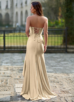 Cerys Champagne Robe de bal Corsat image2