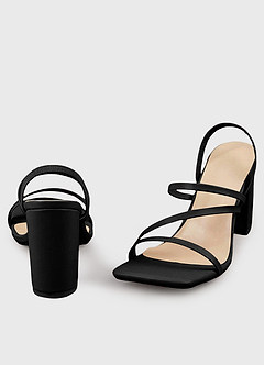 front Strappy Block Heeled Sandals