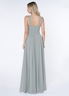 Azazie Kaleigh Bridesmaid Dresses Dolphin Grey A-Line Pleated Chiffon Dress image2