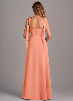 Azazie Debra Bridesmaid Dresses Sunset A-Line with Pockets Chiffon Convertible Dress image3