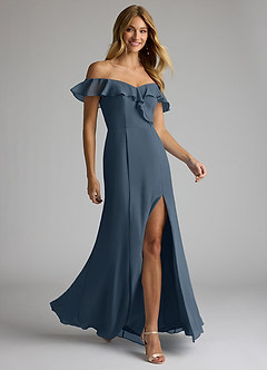 Azazie Sophie Bridesmaid Dresses Neptune A-Line Off the Shoulder Chiffon Convertible Dress image3
