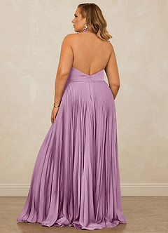 Christian Siriano Bridal for Azazie 1007 Bridesmaid Dresses Wisteria A-Line Pleated Stretch Satin Dress image11