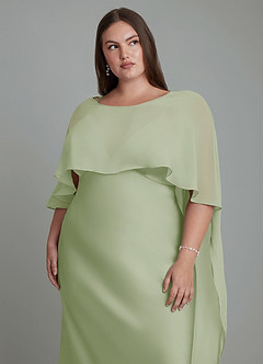 Azazie Stefania Bridesmaid Dresses Dusty Sage A-Line Stretch Satin Dress image14