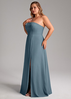 Azazie Wren Bridesmaid Dresses Twilight A-Line Side Slit Chiffon Convertible Dress image12