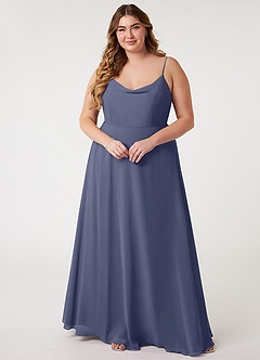 Azazie Daenerys Bridesmaid Dresses Stormy A-Line Cowl Chiffon Dress image8