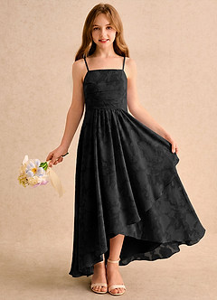 Azazie Twilight Girls Formal Flower Girl Klänningar Klänning A-linje i Blommig Utbrändhet Plisserad image1