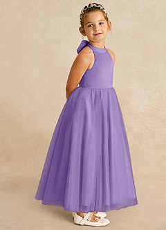 Azazie Bev Flower Girl Dresses Tahiti A-Line Convertible Tulle Dress image8