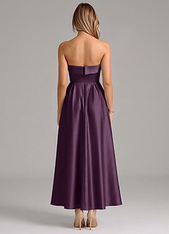 Azazie Lucienne Suknie dla druhen Linia A Pofałdowany Satyna elastyczna Długość kostki Sukienka image6