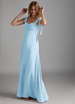 Azazie Lizet Bridesmaid Dresses Sky Blue A-Line Sweetheart Neckline Chiffon Dress image1