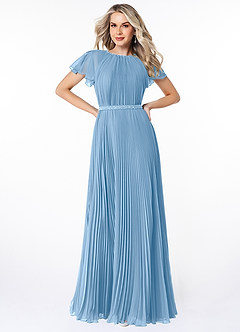 Azazie Kara Final Sale A-Line Pleated Chiffon Floor-Length Dress image1