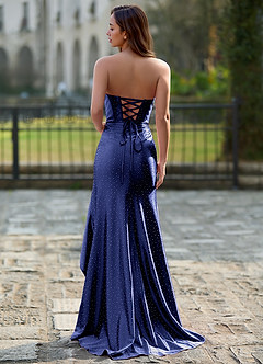 Cerys Navy Corsat Prom Dress image2