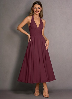 Isabeau Wine Maxi Dress image3