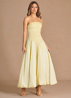 Meridith Butter Yellow Maxi Dress image5