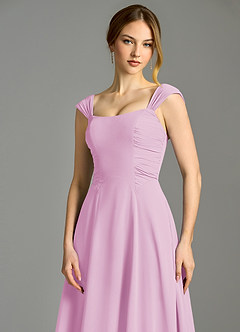 Azazie Oasis Bridesmaid Dresses Candy Pink A-Line with Pockets Chiffon Dress image3