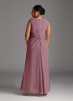 Azazie Manuella Mother of the Bride Dresses Vintage Mauve A-Line V-Neck Pleated Chiffon Dress image14