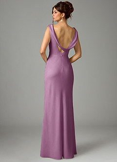 Azazie Kieryn Robes de demoiselle d'honneur Robe Sirène en Satin extensible Plissée Glycine image6